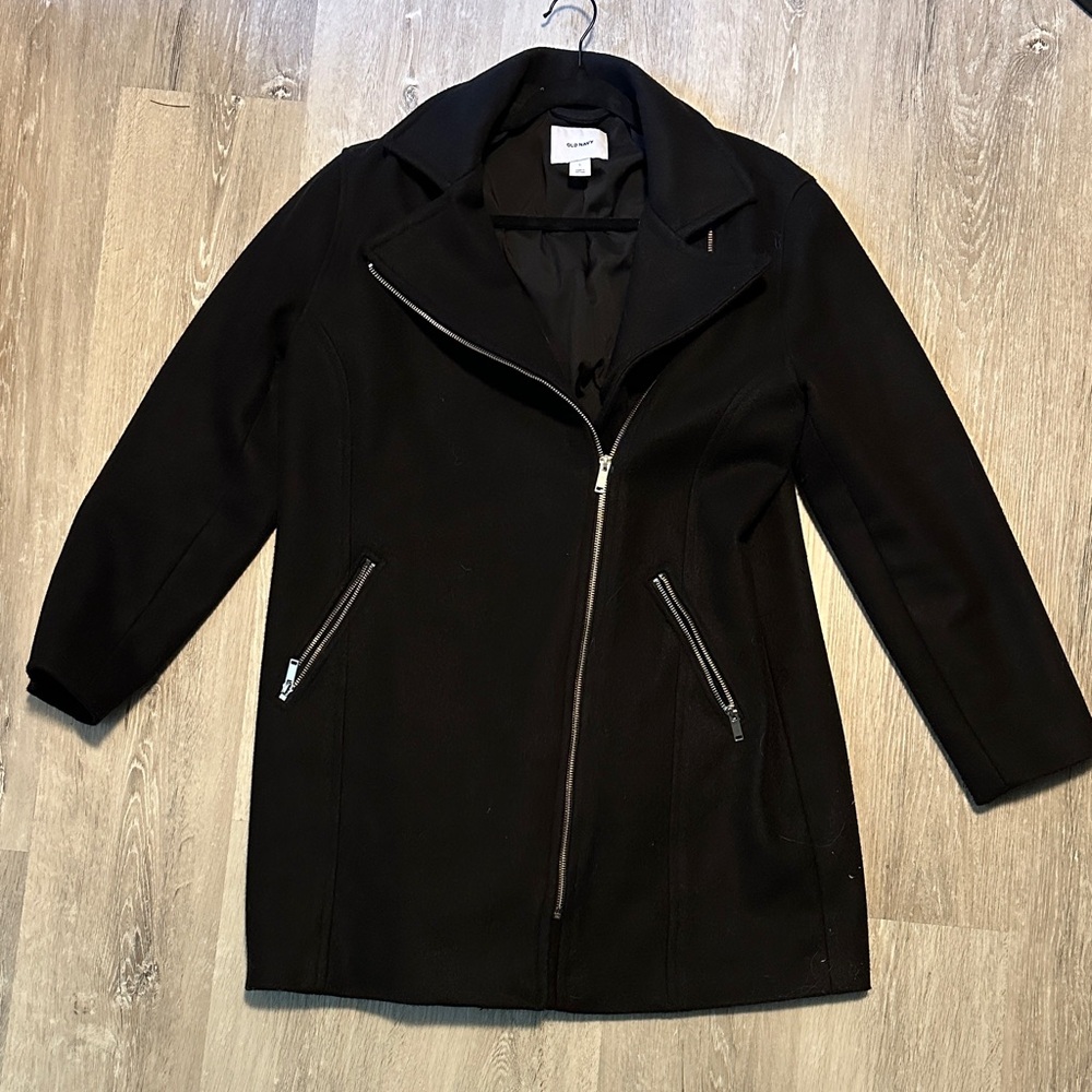 Old Navy Black Moto Coat for Women